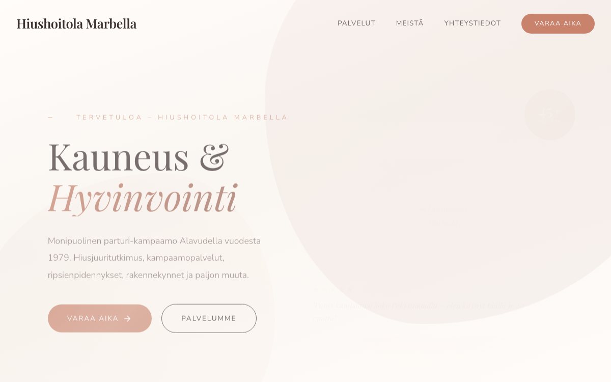 Hiushoitola Marbella website screenshot